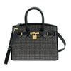 Faux Leather Rhinestone Tote Bag