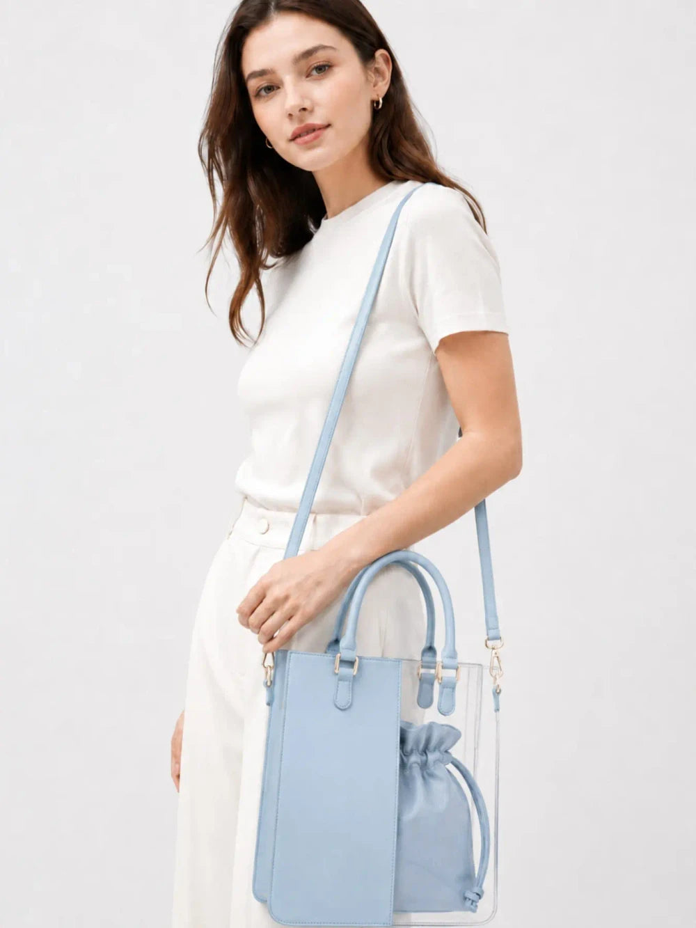 PVC Tote Bag with Drawstring Pouch