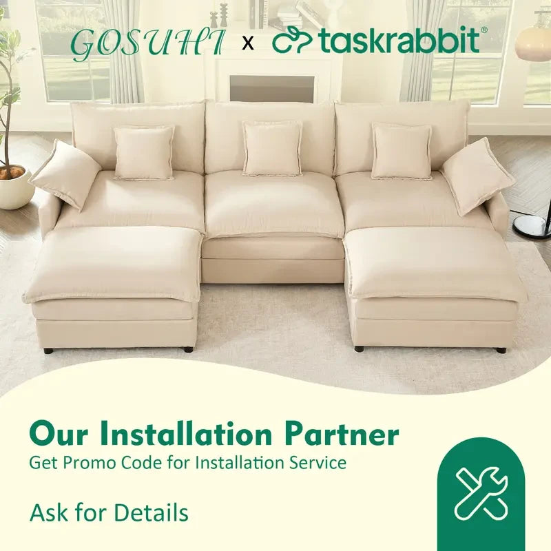 Modular U-Shaped Sectional Sofa