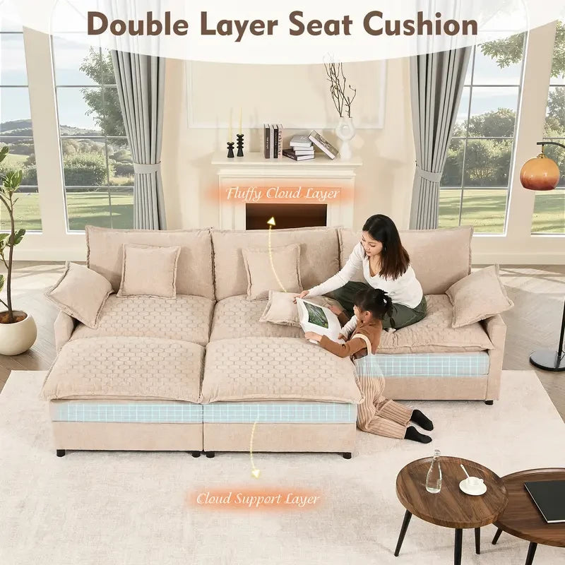 Modular U-Shaped Sectional Sofa