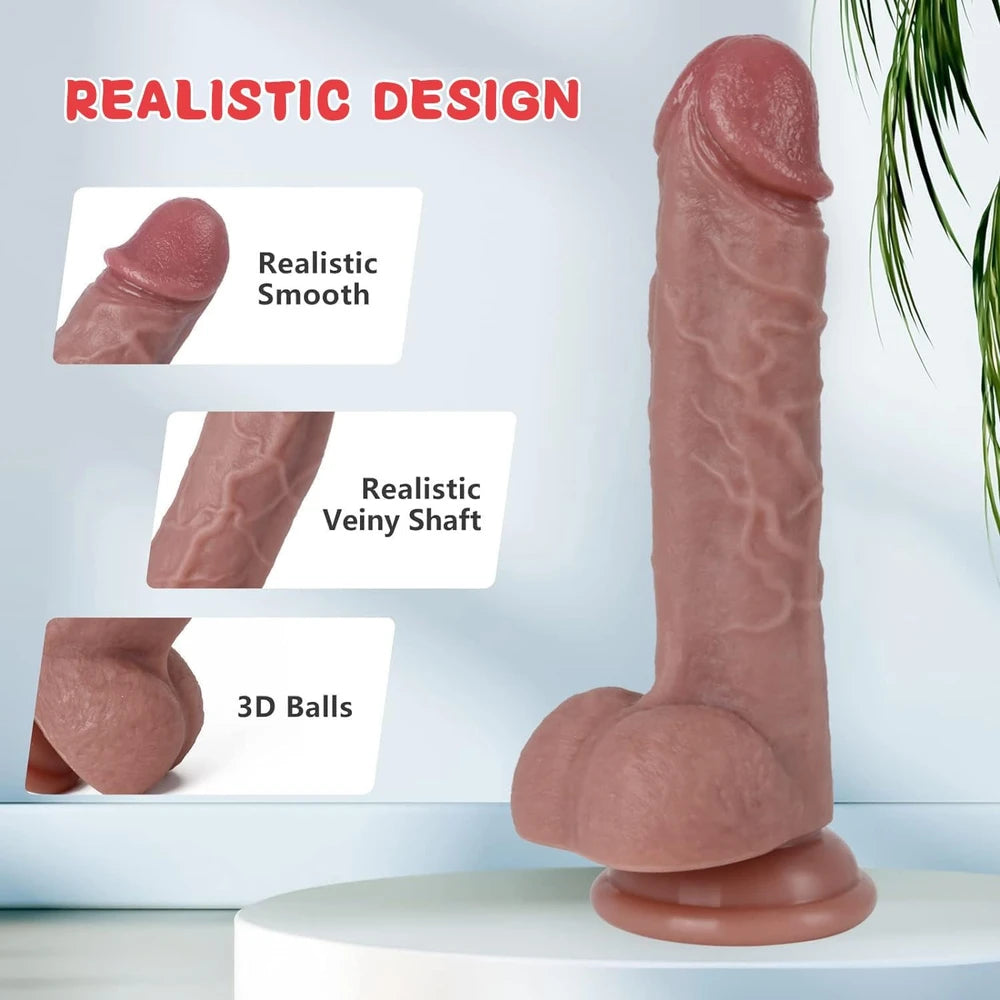 Realistic Silicone Suction Dildo