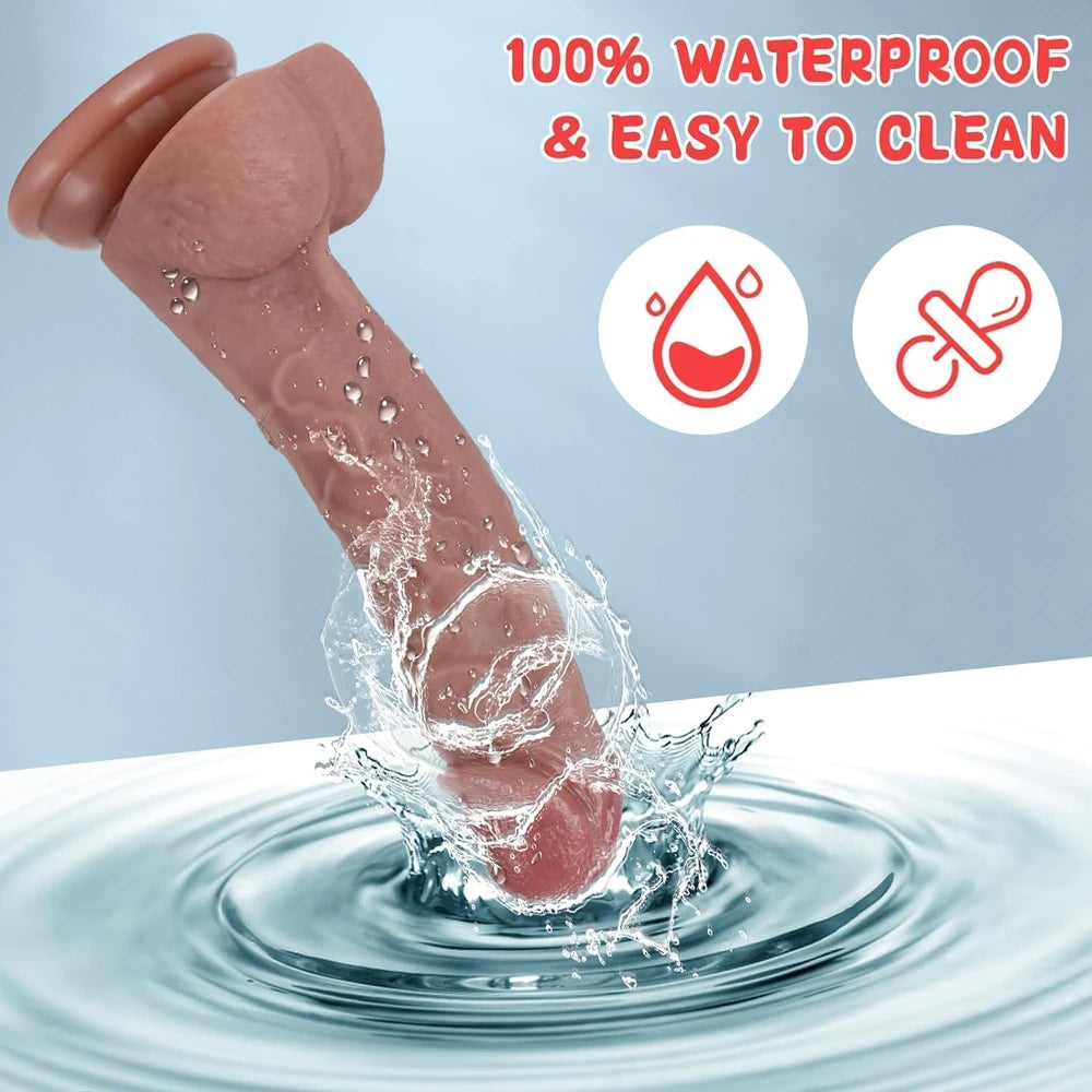 Realistic Silicone Suction Dildo