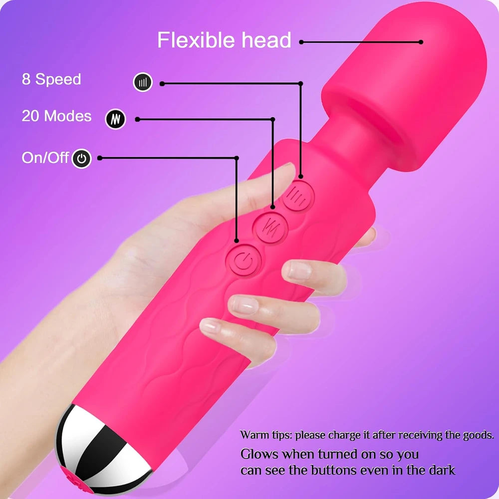 Waterproof Silicone Wand Massager