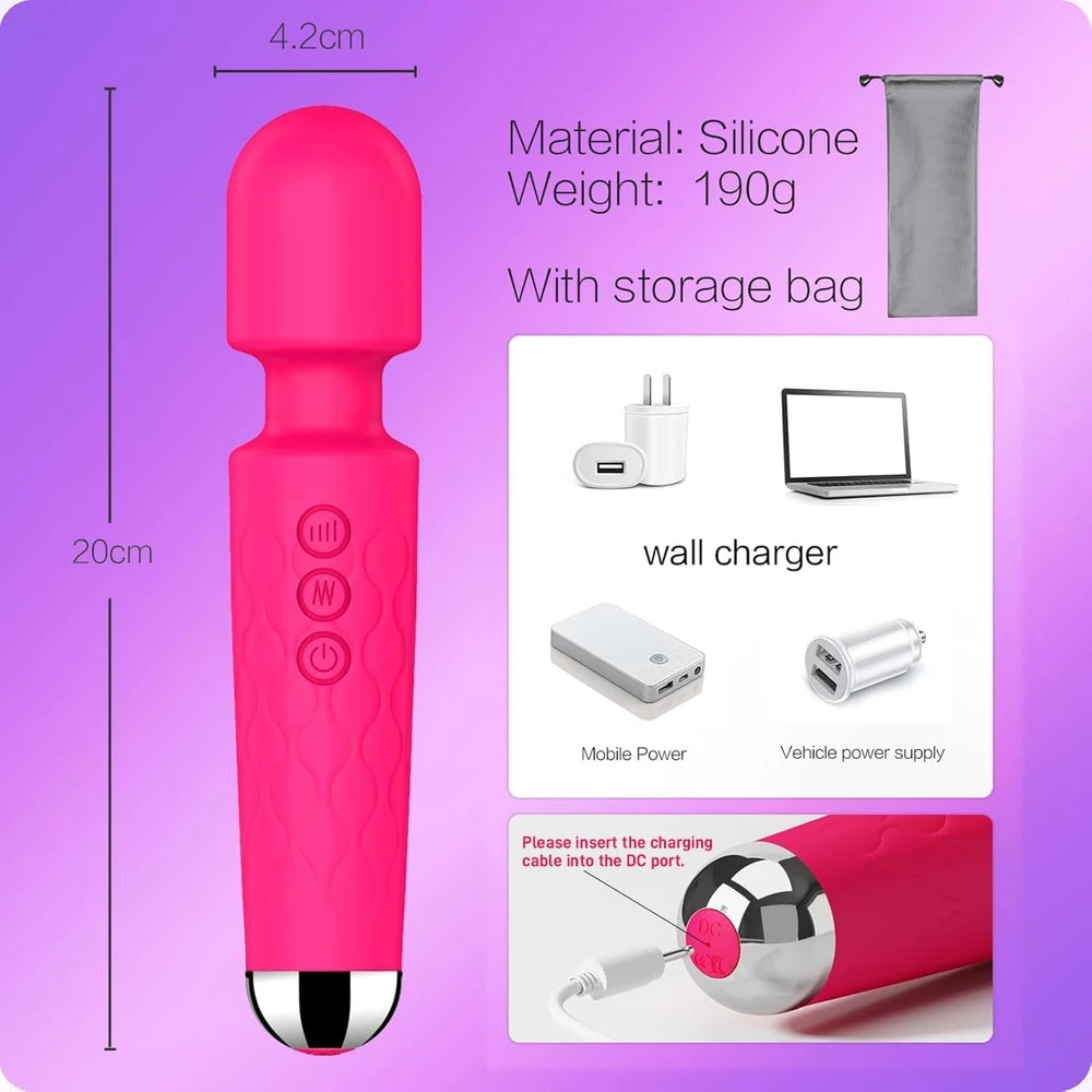 Waterproof Silicone Wand Massager