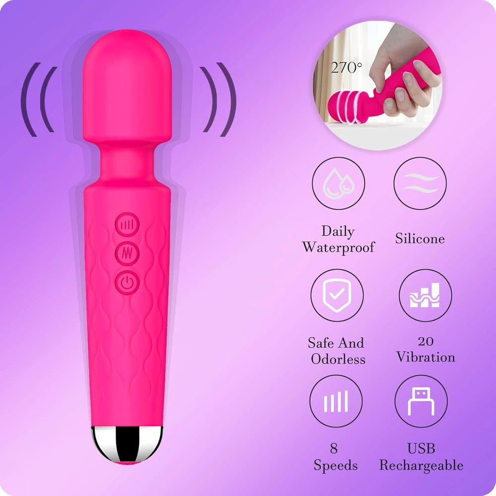 Waterproof Silicone Wand Massager