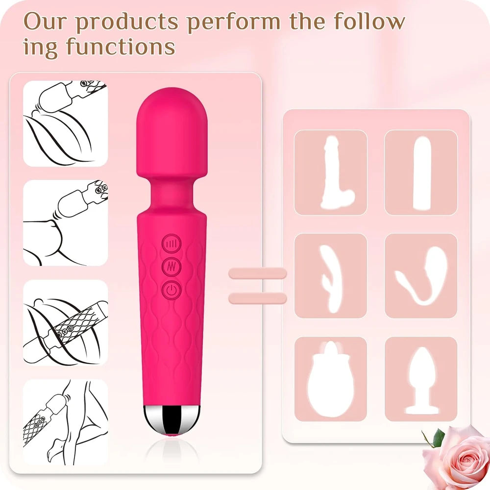 Waterproof Silicone Wand Massager