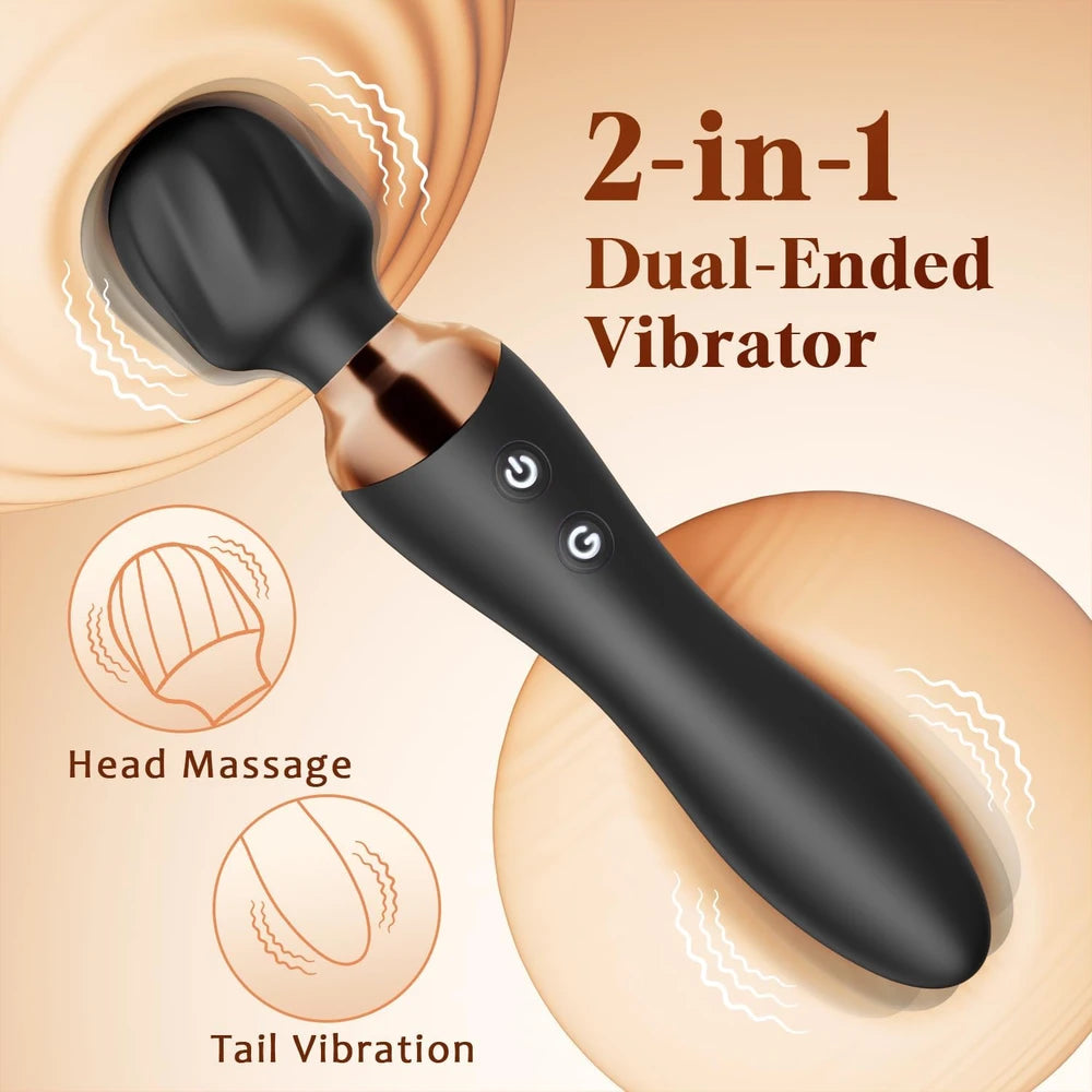 Dual-Ended Wand Vibrator