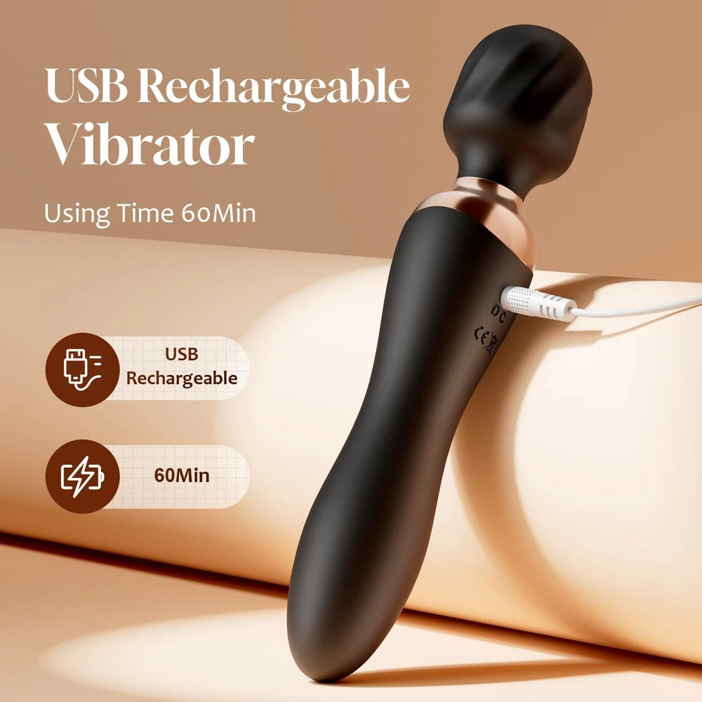 Dual-Ended Wand Vibrator