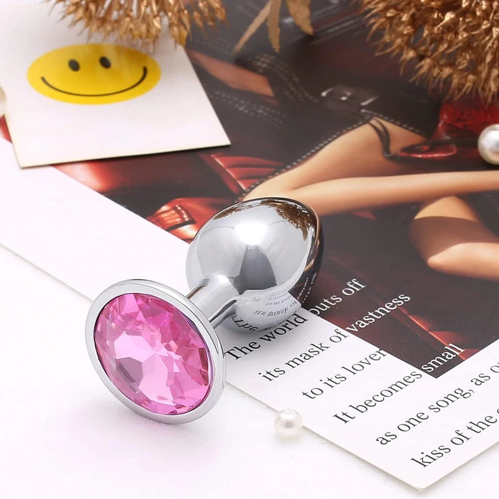 Jewel Adorned Metal Butt Plug