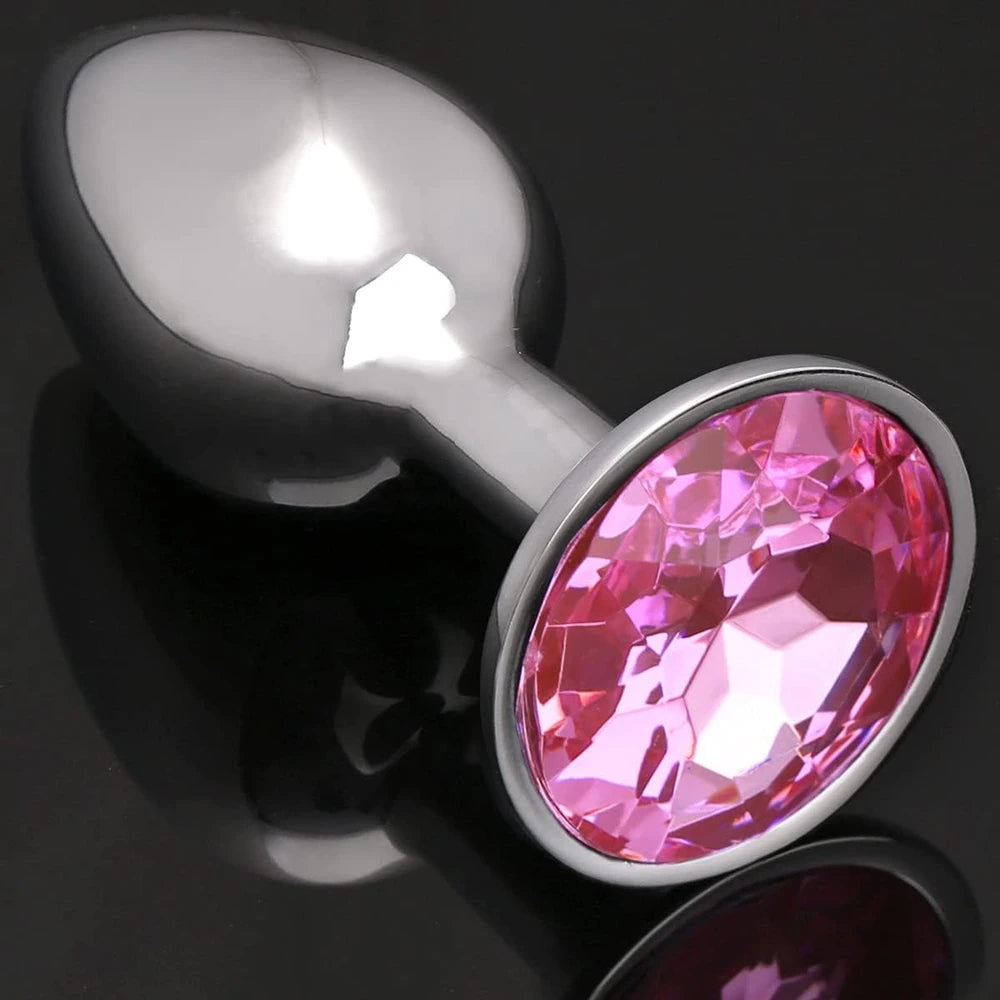 Jewel Adorned Metal Butt Plug