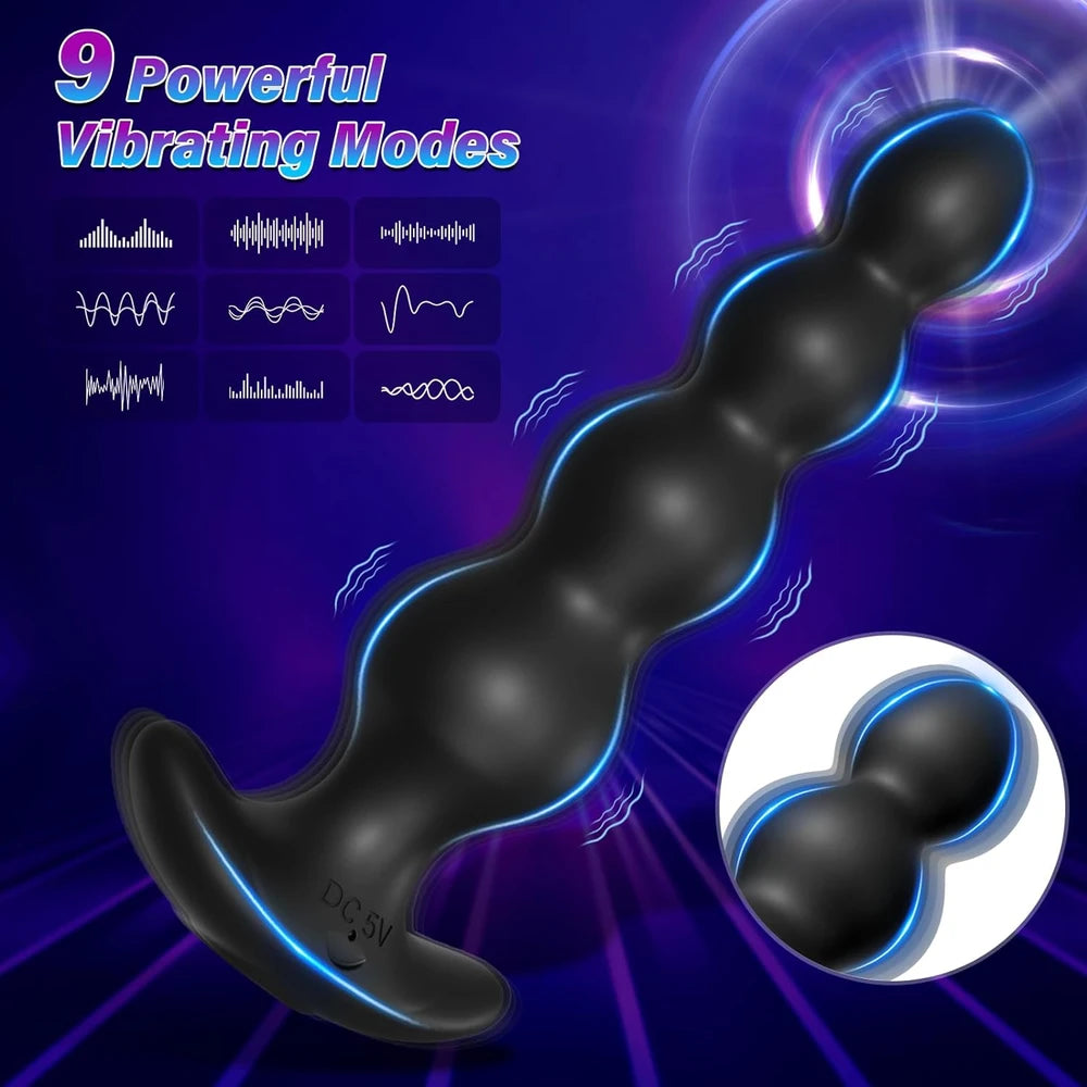 Vibrating Silicone Anal Beads