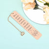 Rose Gold Metal Bookmark