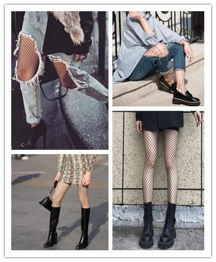 Henwarry Fishnet Thigh High Tights