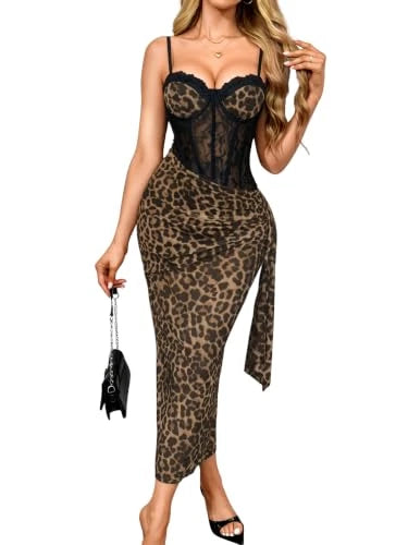 Lace Bustier Maxi Dress