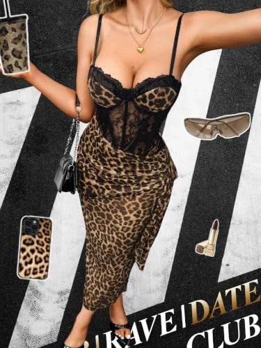 Lace Bustier Maxi Dress