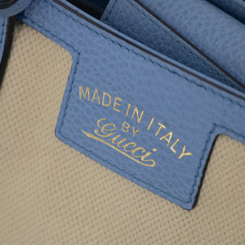 Gucci Beige x Brown Canvas Swing Tote - #1837