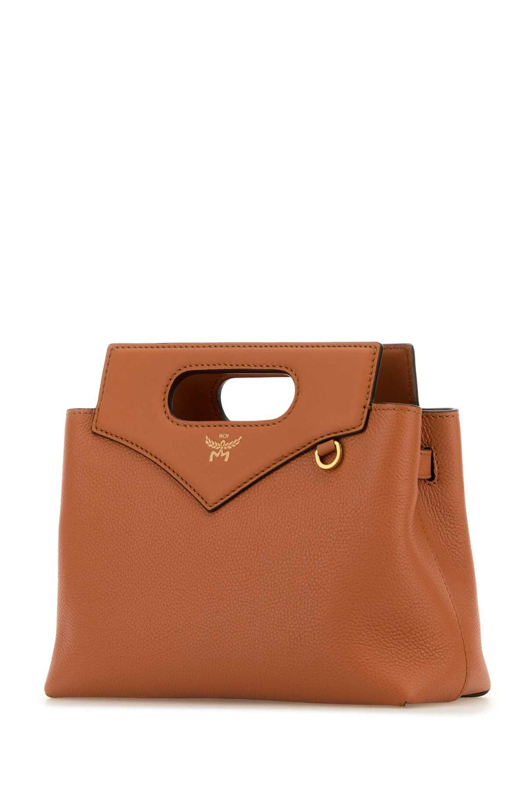 Mcm Women Caramel Leather Mini Soft Diamond Handbag