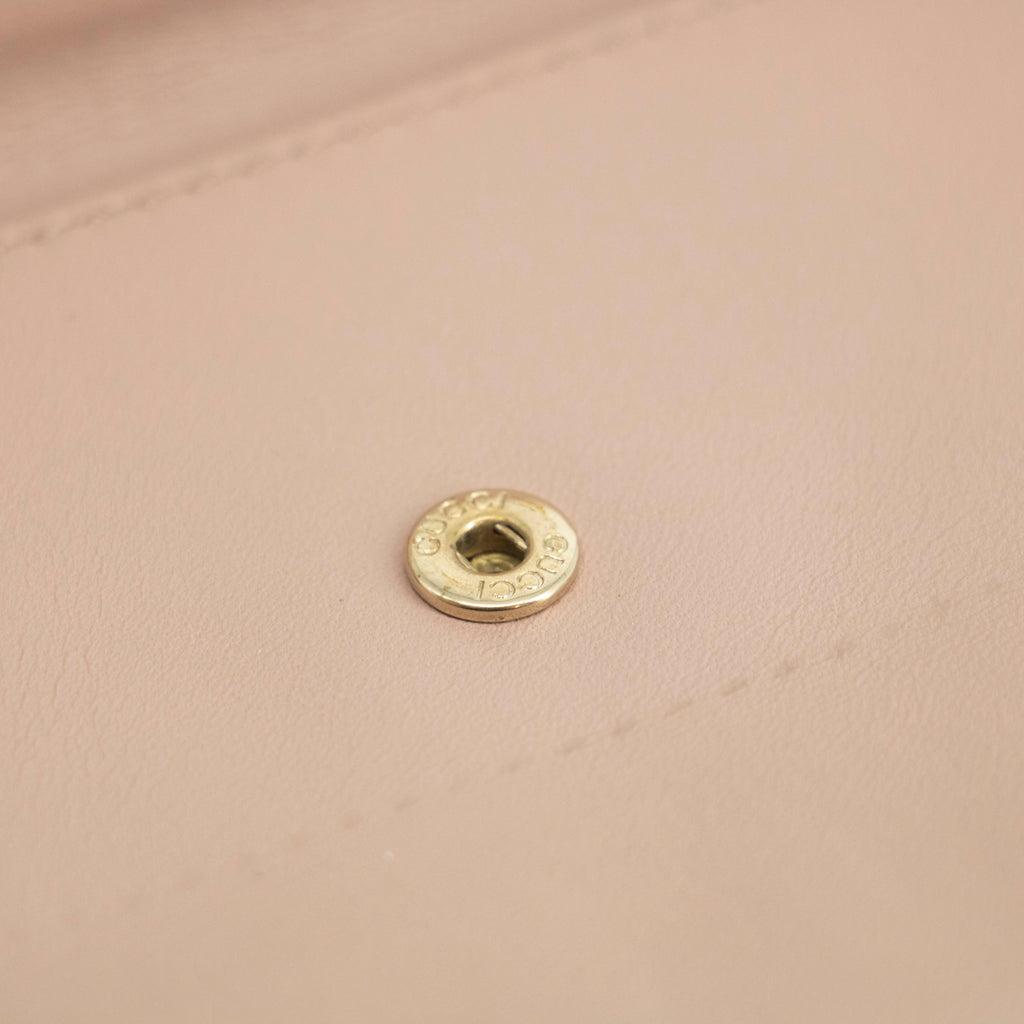 Gucci Beige & Pink GG Canvas French Flap Long Wallet #3920