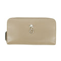 Fendi Grey Leather Zip Around Long Wallet #5189