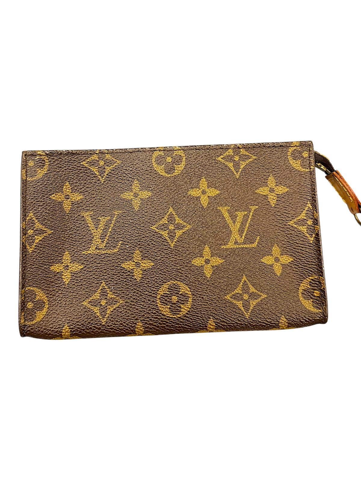 Louis Vuitton Monogram Zip Pouch Wristlet with COA