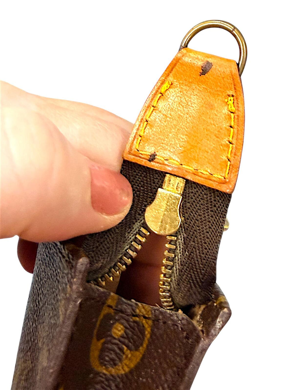 Louis Vuitton Monogram Zip Pouch Wristlet with COA