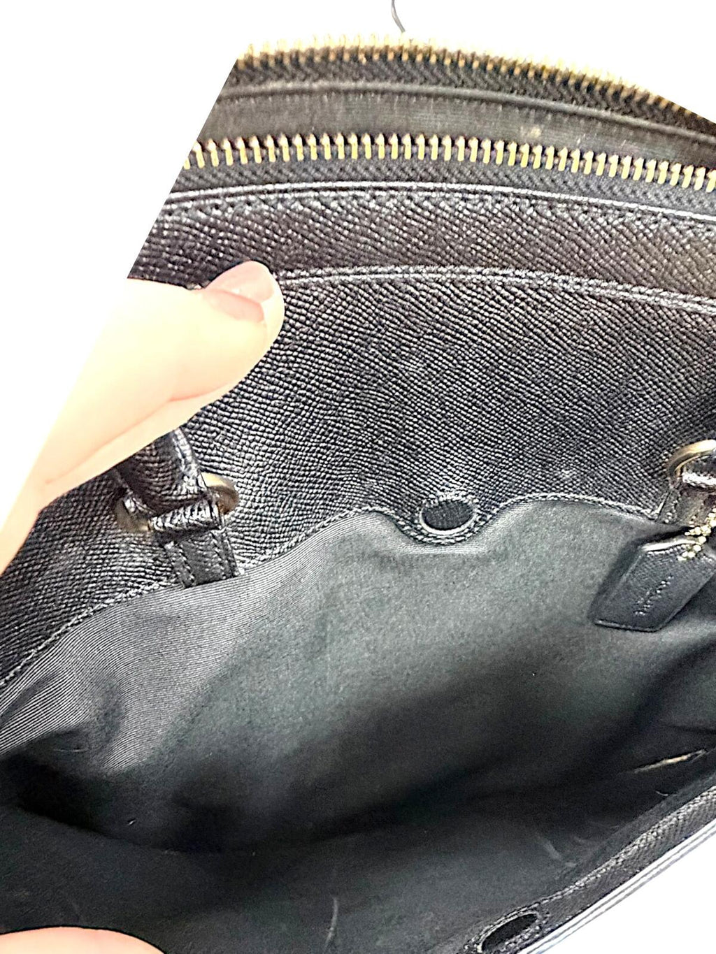 Coach Black Leather Briefcase Shoulder Bag with Strap NWOT