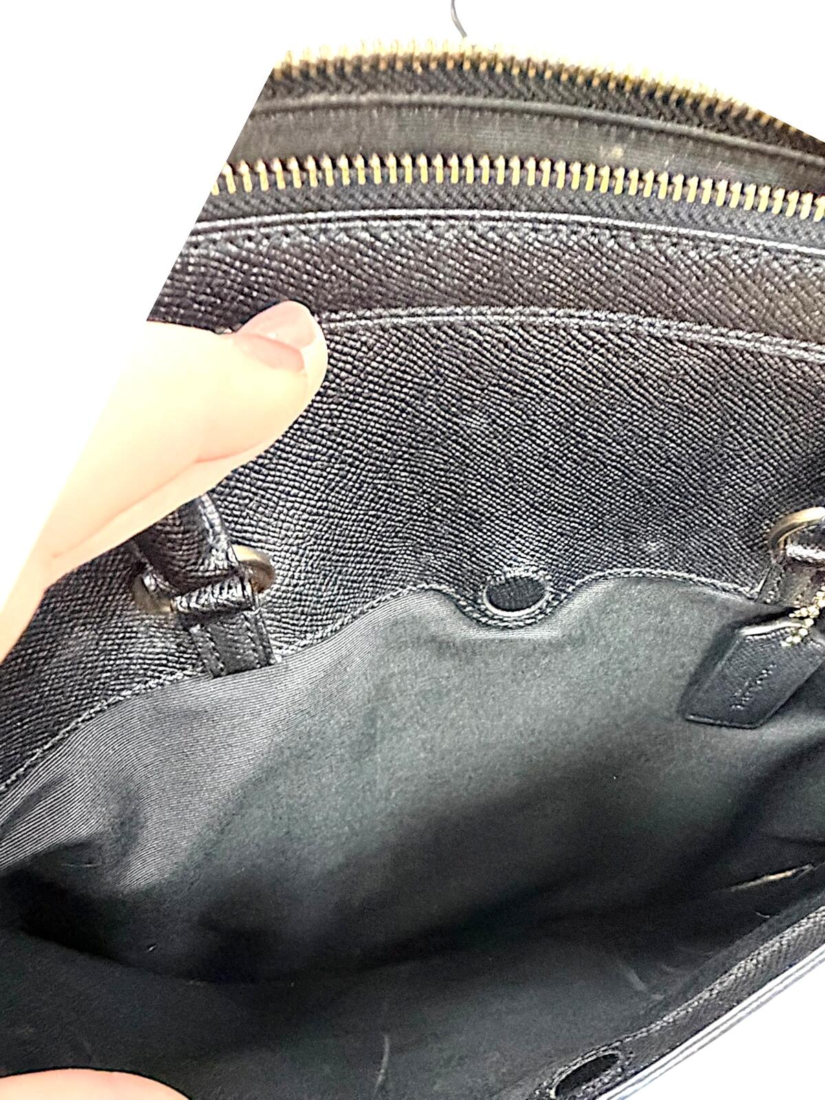 Coach Black Leather Briefcase Shoulder Bag with Strap NWOT