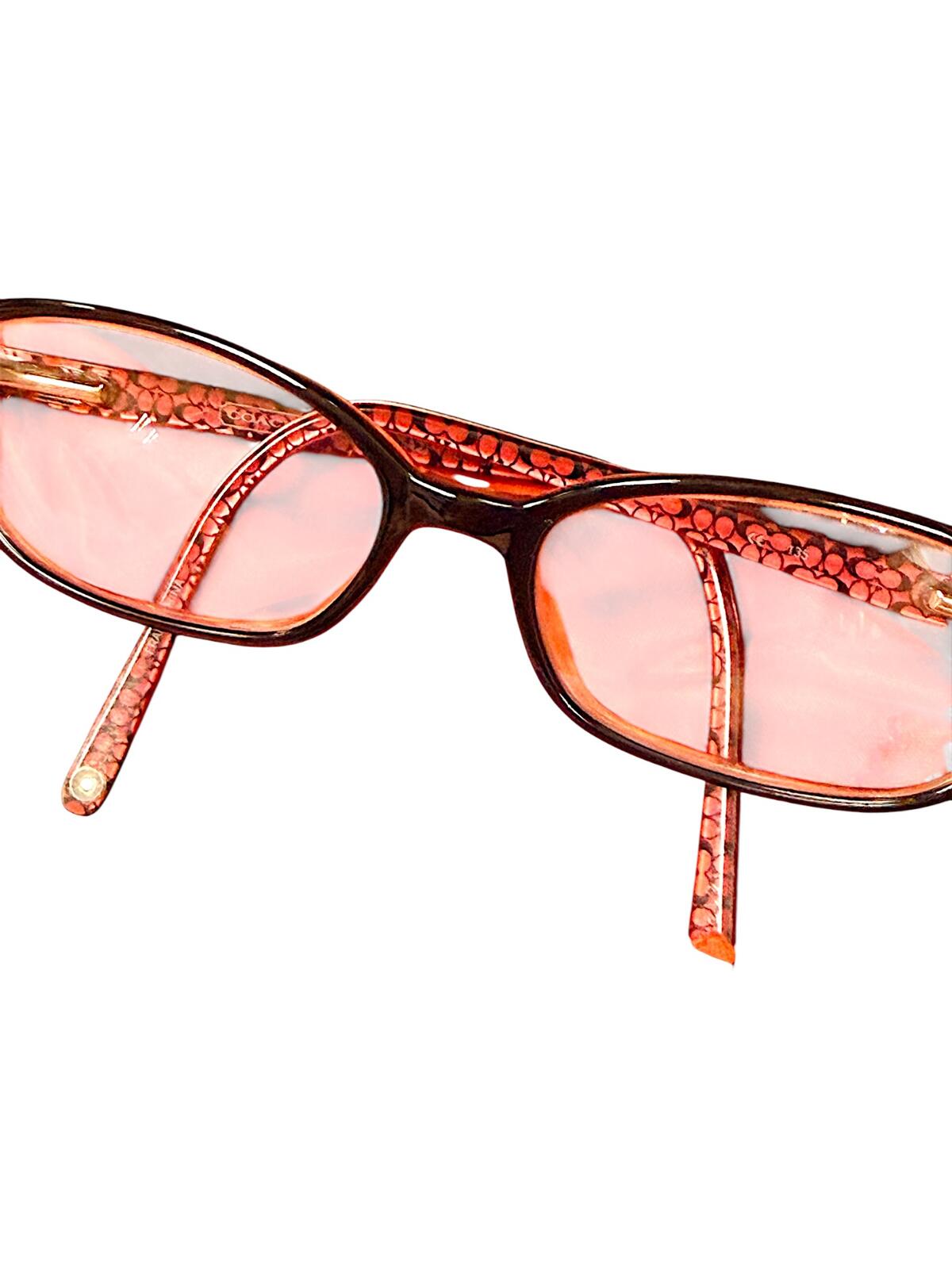 Coach Children’s Eyeglasses Pink Black Signature Print Frames with Coach Case