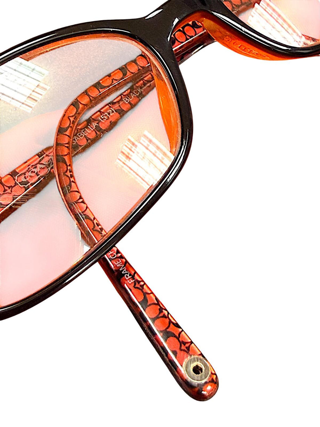 Coach Children’s Eyeglasses Pink Black Signature Print Frames with Coach Case