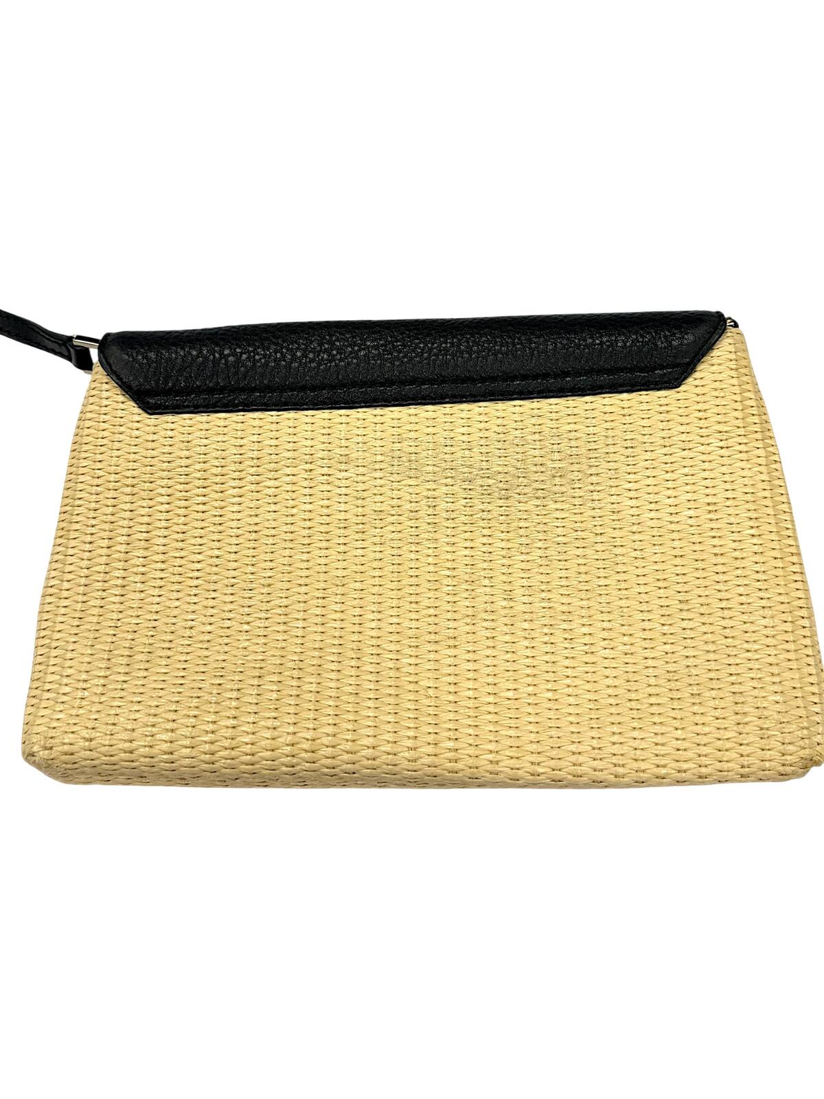 Kate Spade New York Straw and Leather Crossbody Bag