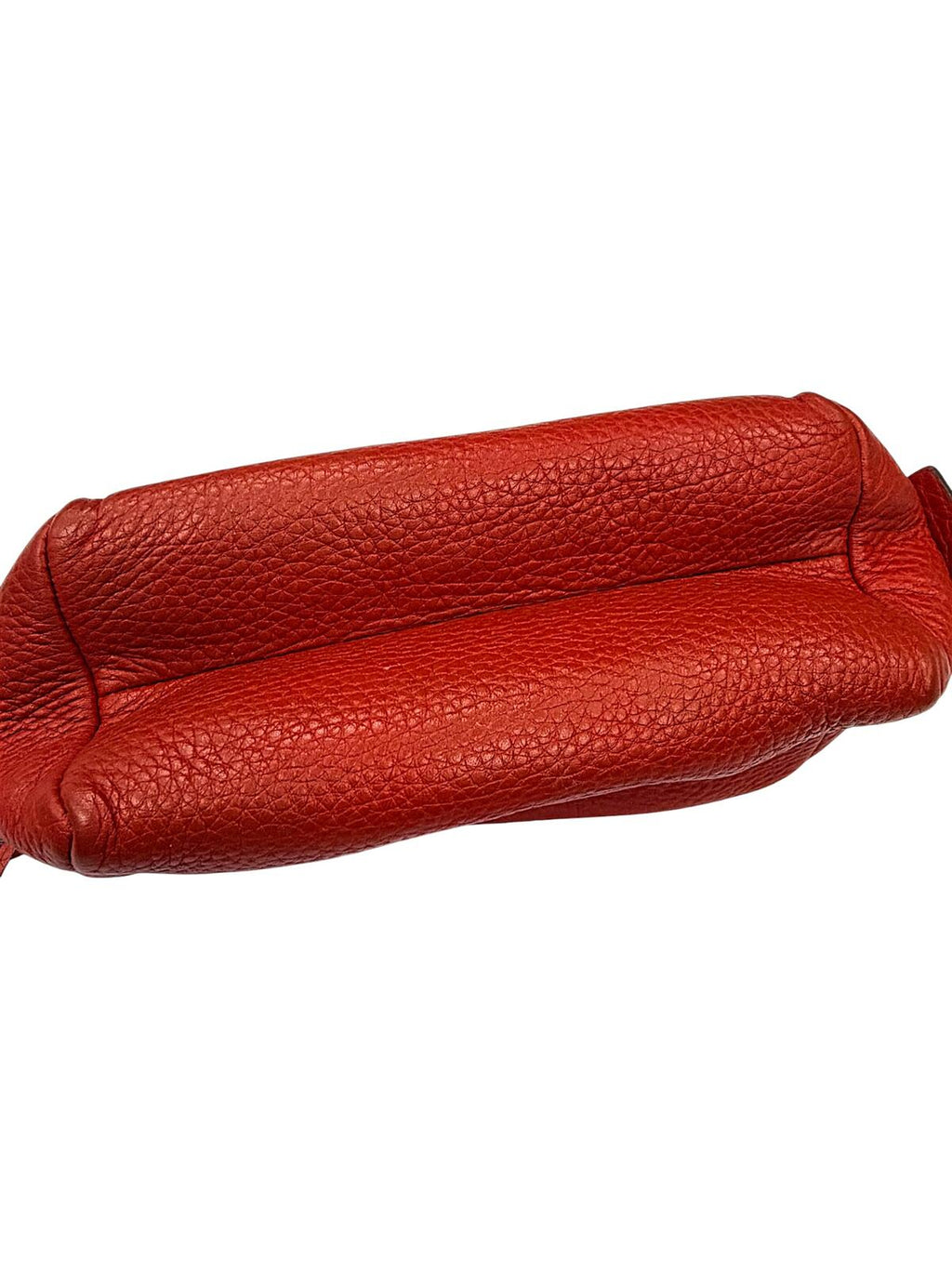 Gucci Soho Vanity Case Red Pebbled Leather Zip Pouch with Tassel with COA