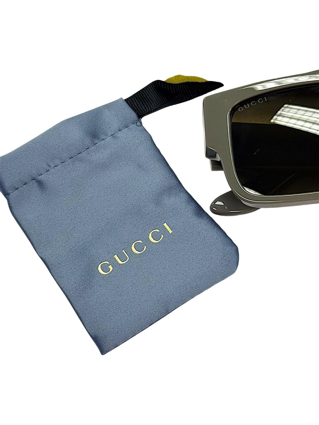 Gucci GG1460S 003 Unisex Sunglasses Gray Black Made in Italy NWT & Velvet Case