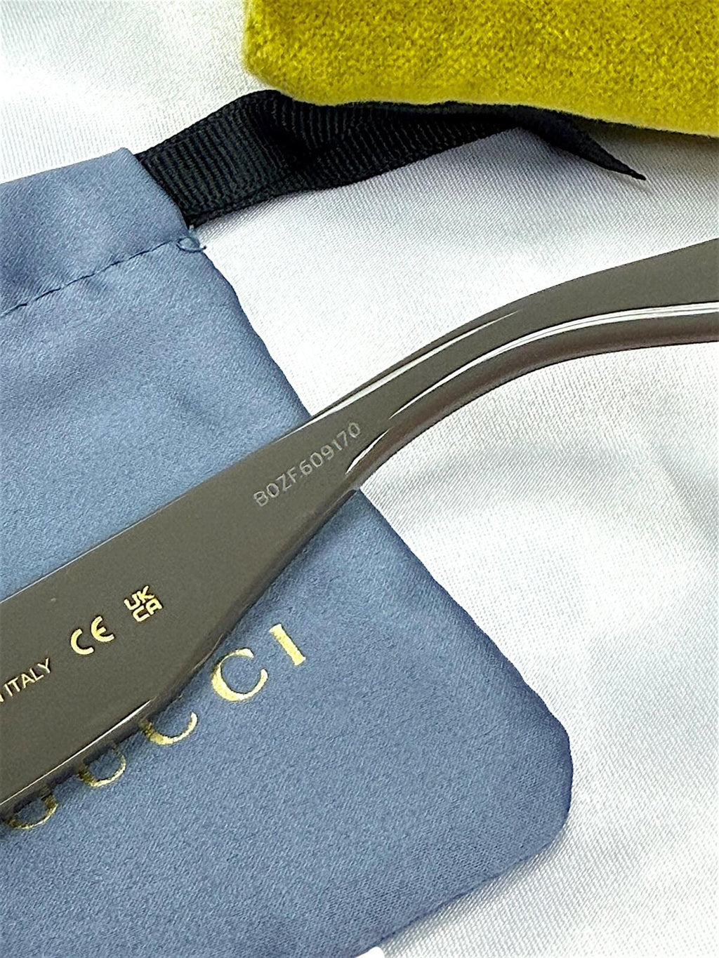 Gucci GG1460S 003 Unisex Sunglasses Gray Black Made in Italy NWT & Velvet Case
