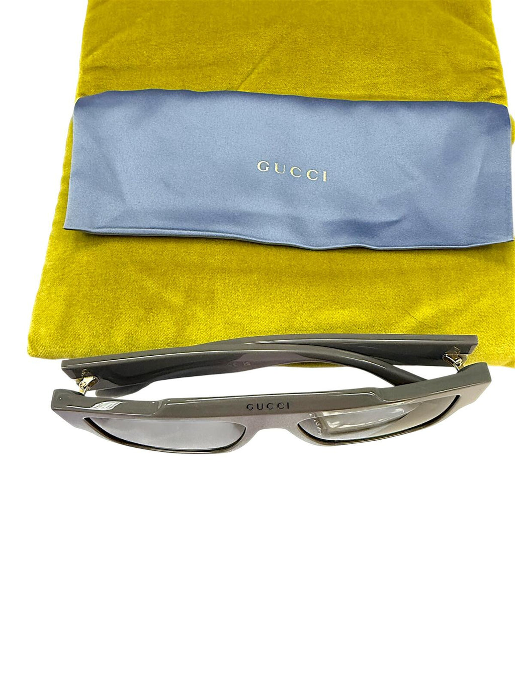 Gucci GG1460S 003 Unisex Sunglasses Gray Black Made in Italy NWT & Velvet Case
