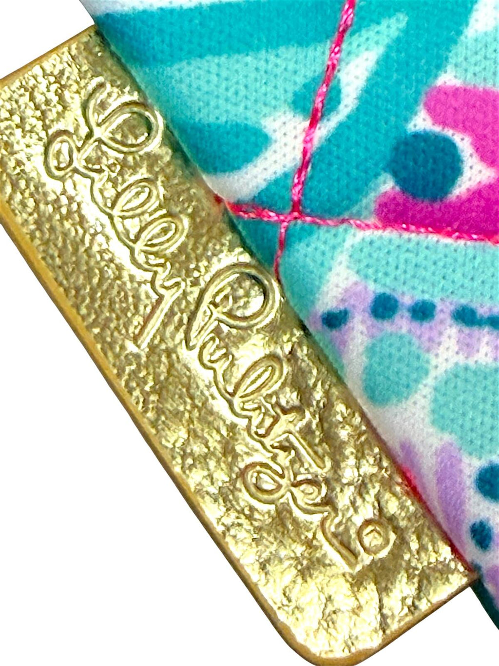 Lilly Pulitzer Quilted Floral Drawstring Backpack in Pink, Teal, and Green