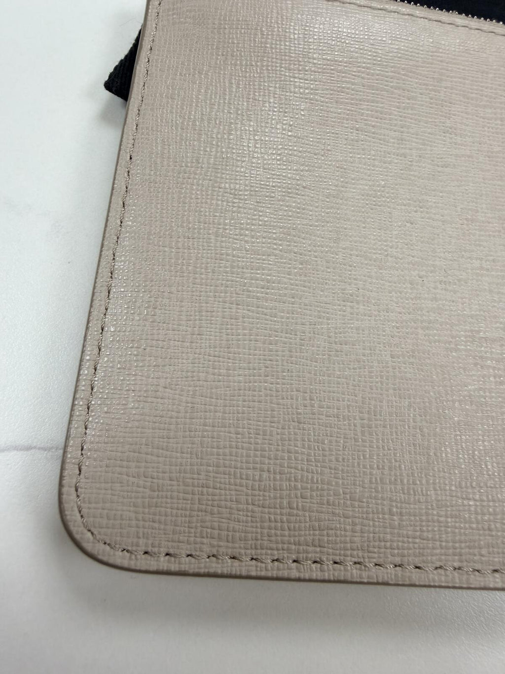 Fendi Monster Eyes Zip Pouch / Wristlet – Leather Clutch