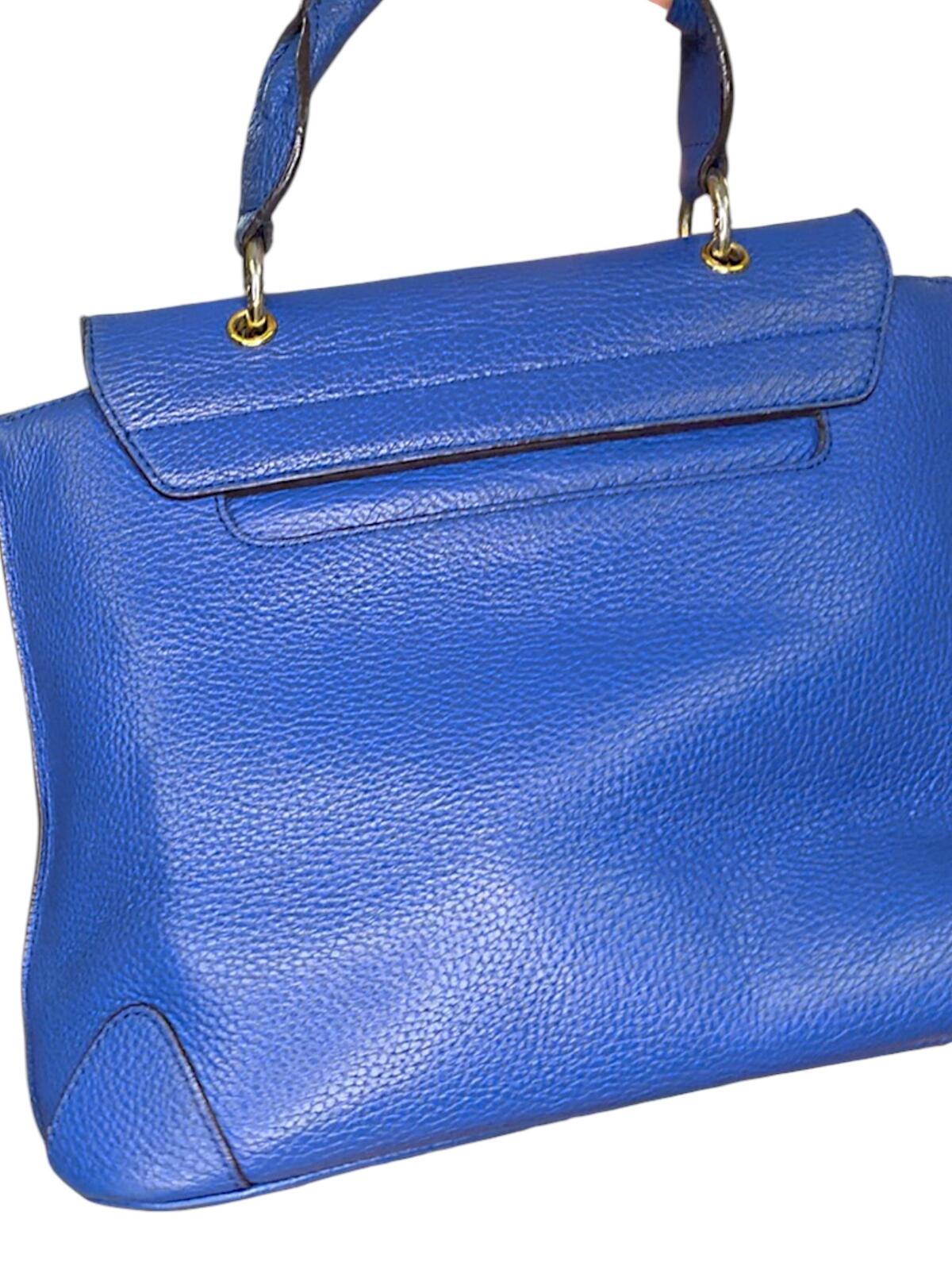 MCM Cobalt Blue First Lady Satchel Handbag