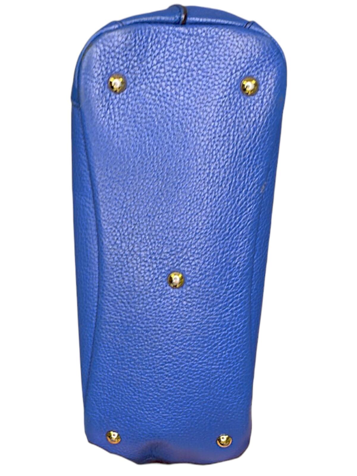 MCM Cobalt Blue First Lady Satchel Handbag