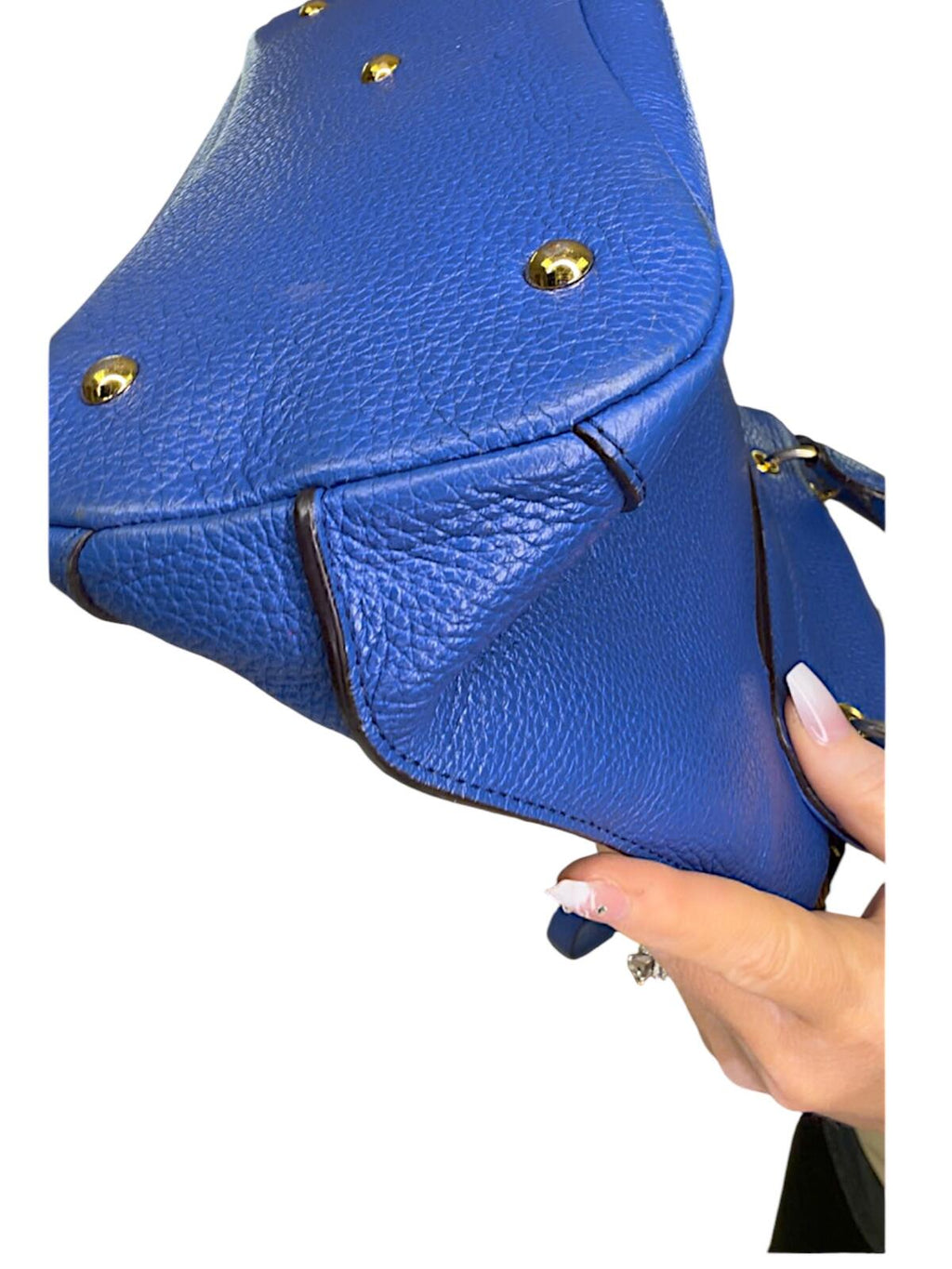 MCM Cobalt Blue First Lady Satchel Handbag