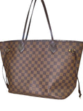 Louis Vuitton Neverfull MM Damier Ebene Tote Bag Red Interior Shoulder Bag