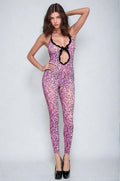 Pink Leopard Keyhole Bodystocking