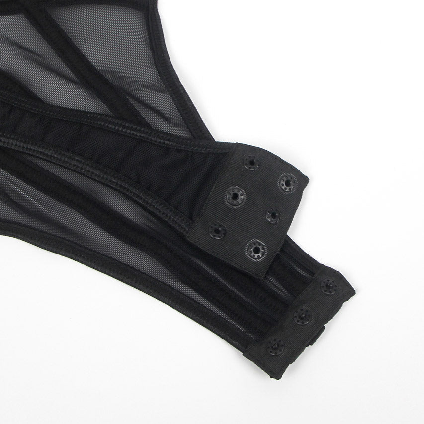 Black Harness Teddy with Chains