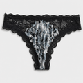 Women's Camo Lace Thong - Envision Black Hunting Underwear - Wilderness Dreams