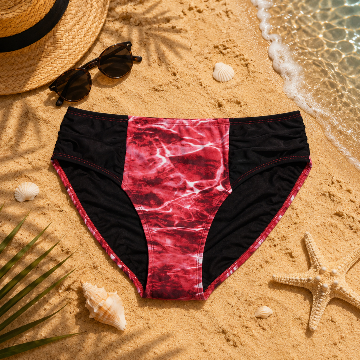 Women's Camo Bikini Bottom - Marlin Navy Hunting Swimwear - Wilderness Dreams