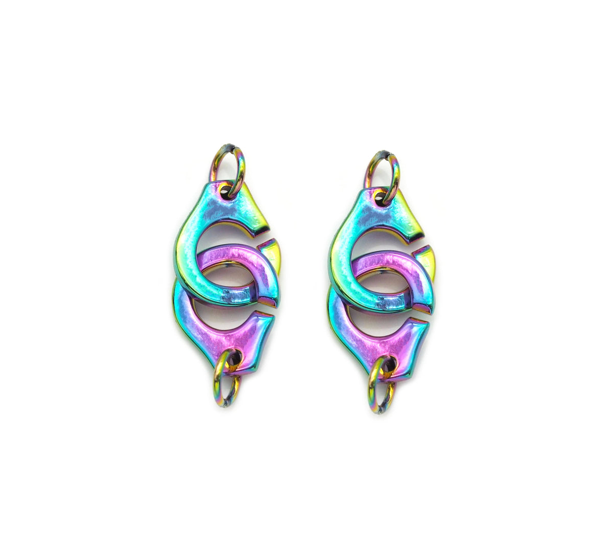 Rainbow Handcuff Shape Clasp, Sku#LX167