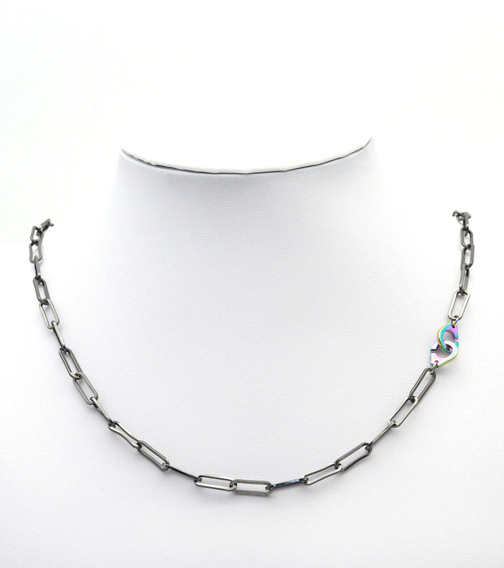 Rainbow Handcuff Shape Clasp, Sku#LX167