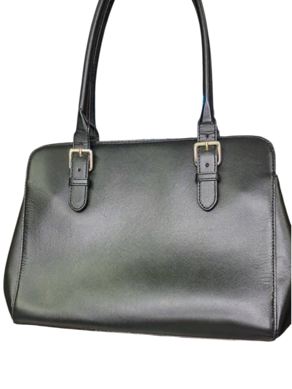 Kate Spade New York Black Saffiano Leather Large Shoulder Tote Work Laptop Bag