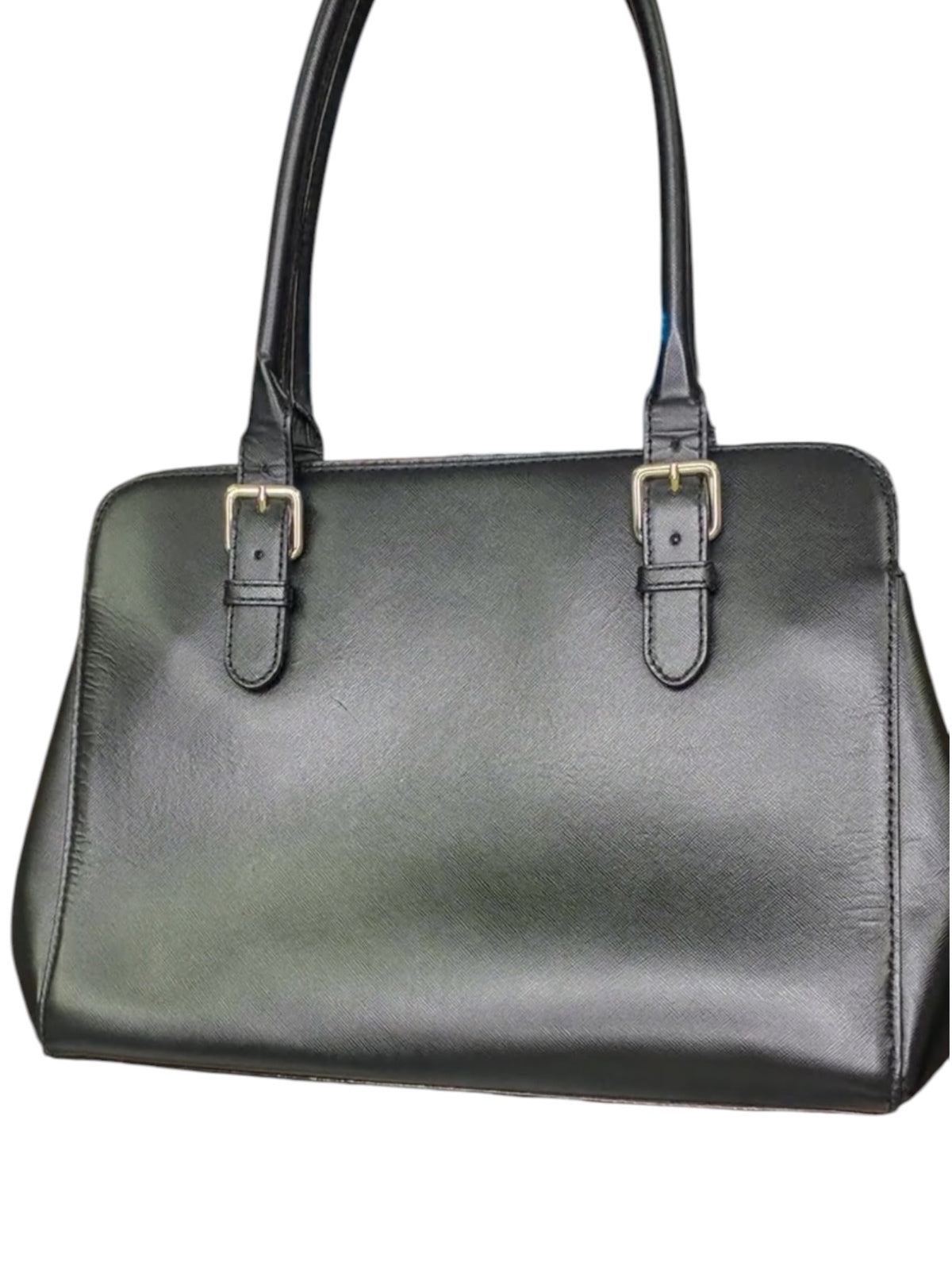 Kate Spade New York Black Saffiano Leather Large Shoulder Tote Work Laptop Bag