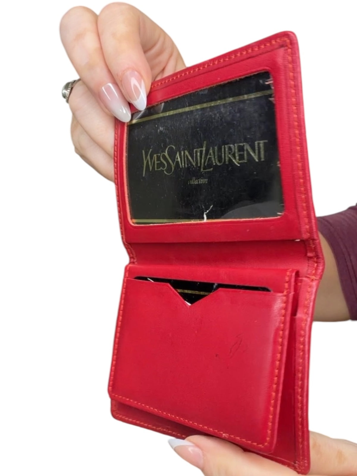 Yves Saint Laurent Vintage Color Block Leather Wallet