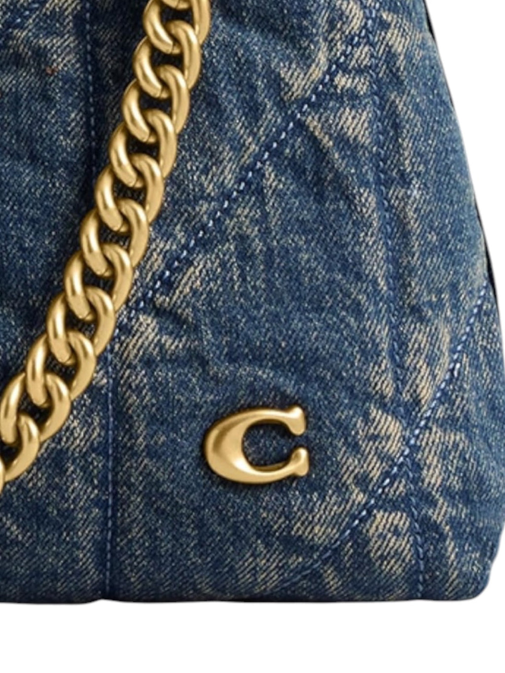 Coach Juliet Denim Shoulder Bag 25 Gold Hardware New with Tags